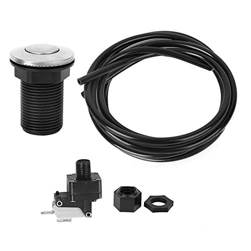 Shanrya Air Activated Switch, Push Switch Button, Air Button Switch, Portable Air Switch Hose Kit for Long Button Home Restaurtant Insinkerator