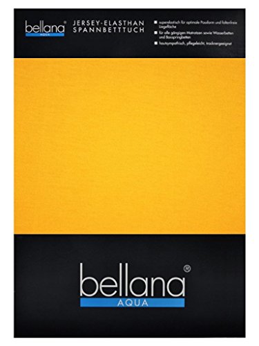 bellana® Aqua Jersey Multifunktions-Spannbettlaken für Wasserbetten in Normal- und Übergrößen, 90-100-120x200-220 cm in Gold