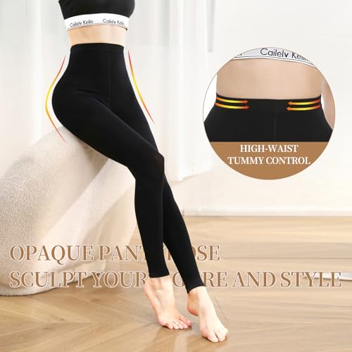 Somuch 15-20 mmHg Footless Compression Pantyhose for Women & Men, Graduated Compression Tights for Varicose Veins Edema Leg Swelling, High Waisted Support Leggings2