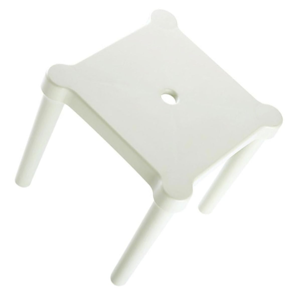 Tabouret plastique antidérapant blanc portable et ultra résistant