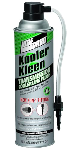 Transmission Cooler Flushing - Subaru 4AT, 5AT, 6AT, CVT 11 19001-UNV Kooler Kleen Transmission Cooler Flush 13.25 oz with 2-in-1 Fitting