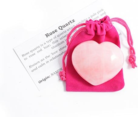 Rose Quartz Heart & Pouch