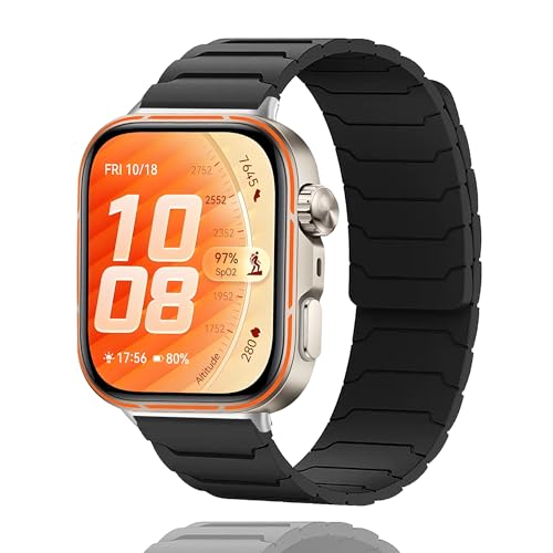 [AnnTec] For HUAWEI Watch Fit 5 Pro/Fit 5 / Fit 4 Pro/Fit 4 / Fit3 �o���h �����x���g �R���p�`�u�� �t�@�E�F�C�o���h �����o���h �V���R���� �}�O�l�b�g�N���X�v �X�|�[�c�o���h �h�� �ʋC