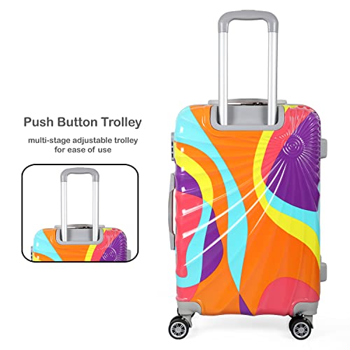 Image of Polo Class 2Pc Luggage Trolley Bag Set (24 /28 inch) - Multicolor