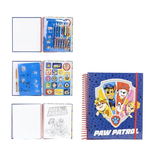 Super Álbum de Actividades Patrulla Canina con Pegatinas, Colores y Hojas para Colorear - Libro de Manualidades y Dibujo Infantil Ideal para Niños Fans de Paw Patrol