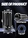 Set of 24, M14x1.5 Lug Nuts Black XL Spline Wheel Lug Nuts for 6 Lug Aftermaket,Conical Bulge Seat, Closed end with1 Socket Key,Replacement for Silverado Tahoe Sierra F150