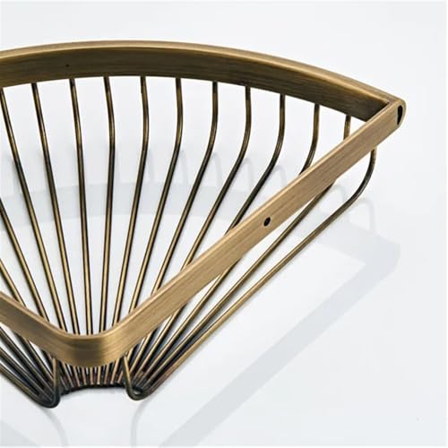 Panier d'angle de douche mural en cuivre robuste antirouille - 4