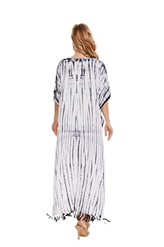 Image of Beautybatik Women Hippie Tie Dye Caftan Kaftan Loungewear Maxi Plus Size Long Dress XL to 4X