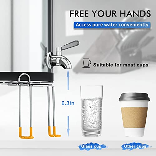 Purewell Detachable Stainless Steel Water Filter Stand With Rubberized Non-Skid Feet, Matching Stand For Purewell 2.25/2.9 Gallon Water Filter System Or Other Medium Sized Water Filters #TOP1