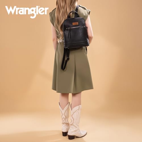 Image of Montana West Wrangler Backpack Purse for Women Mini Backpack Purse Cute Ladies Bookbag Travel Work Daypacks Bags WG186-9116BK