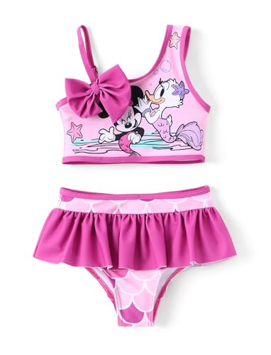 Image of Disney Pricncess Moana Ariel Mickey and Friends Toddler Girls 2 Piece Tankini Bathing Suits Summer Rash Guard Swimwear