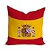 Hiszpania poduszka dekoracyjna dekoracja do domu kwadratowa poszewka na poduszkę z zamkiem błyskawicznym flaga Hiszpanii aksamitne poduszki na sofę salon 40 x 40 cm nowoczesna flaga narodowa poszewka na poduszkę parapetówka prezent