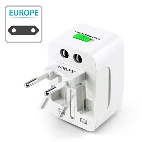 Insten Universal Worldwide Travel Adapter for 150+ Countries, International Power Charger, European Adapter, Wall Charger Power Plug for USA EU UK AUS Compatible w/ iPhone, iPad, Samsung Galaxy & More - Thumbnail 7