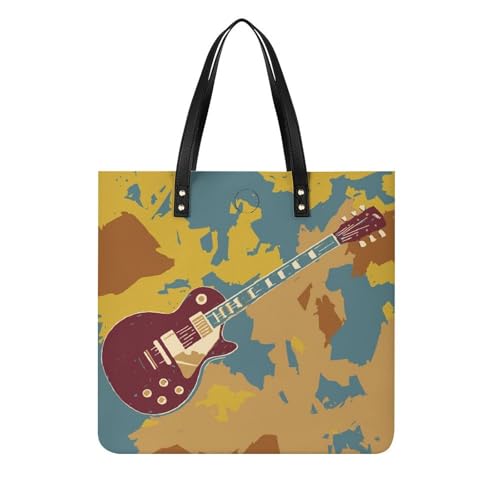 Sac à main vintage guitare grand volume 39x39cm avec bandoulière confort