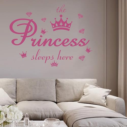 Vinilo decorativo para pared princesa rosa 28.5 x 60 cm miniatura 7