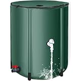 RoBeKaU 貯水タンク大型貯水タンク 雨水タンク 折りたたみ式 ウォーターバケツ 家庭用 貯水容器 洗車 水やり 雨水収集バケツ 蛇口付き ガーデンコンテナ 節水 園芸植物灌漑可能 大容量 簡単 設置 緊急給水 防災 屋外用 (160L)