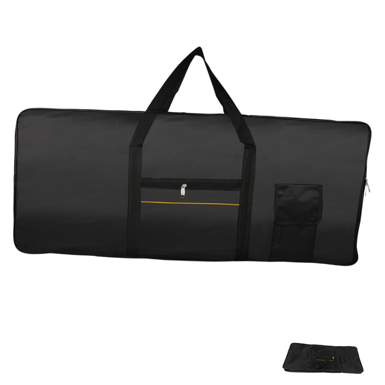 FRCOLOR Borsa per Tastiera Elettronica Tracolla Regolabile 61 Tasti Oxford e Doppio Utilizzo come Zaino o Borsa a Mano Nera