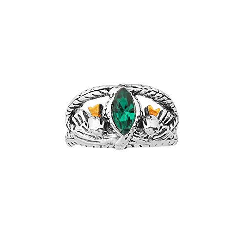 FAADBUK Aragon Rings Jewelry LOTR Aragon's Green Stone Rings 8 to 11 Aragon Snake Gothic Rings(Size - 10)