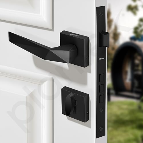 Image of Plantex Main Door Lock Set /Door Handle Lock /Mortise Door Lock for Home with 3 Years of Warranty (7129, Z-Black)