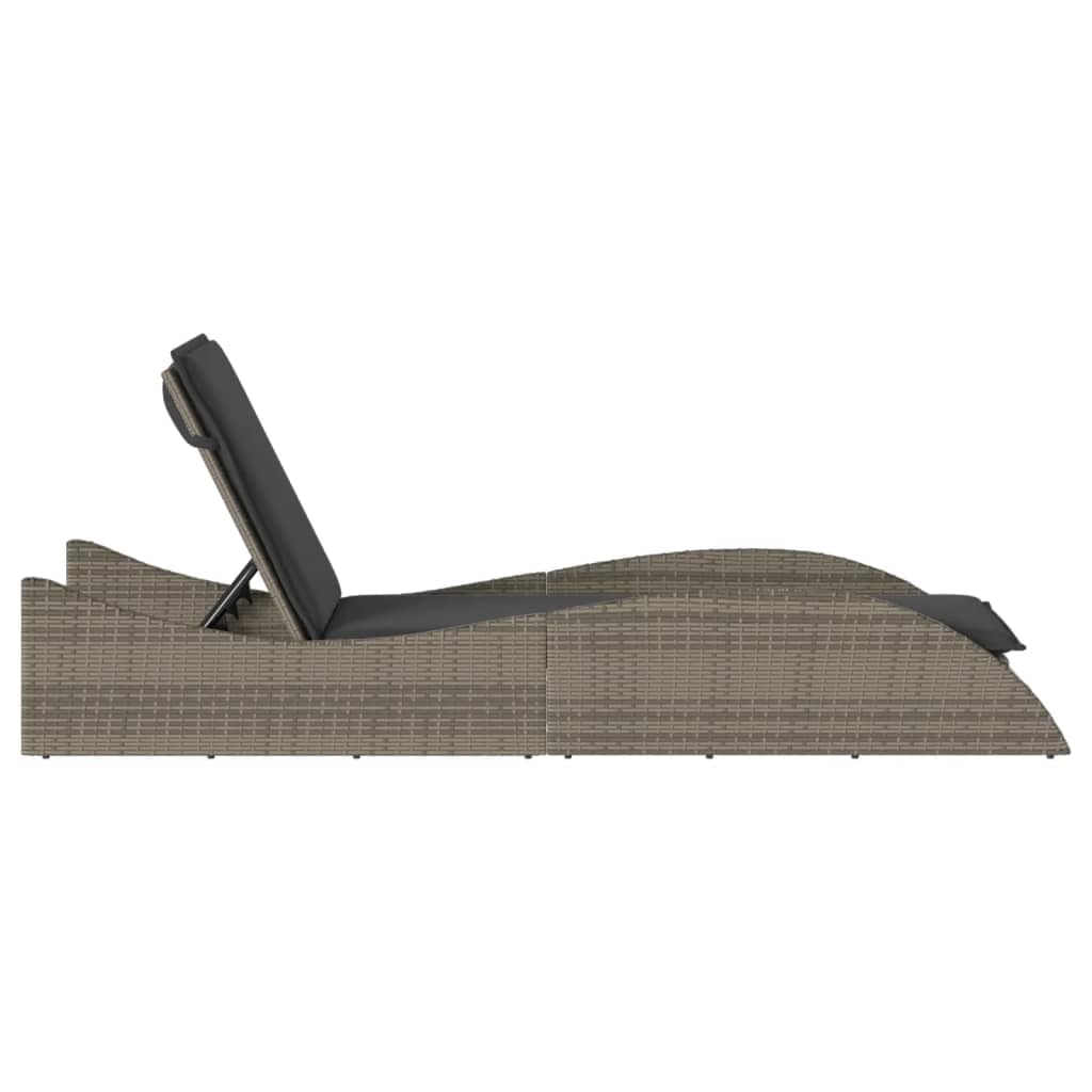 SYDE Tumbona Ratan Sintetico Gris 60x205x73 cm