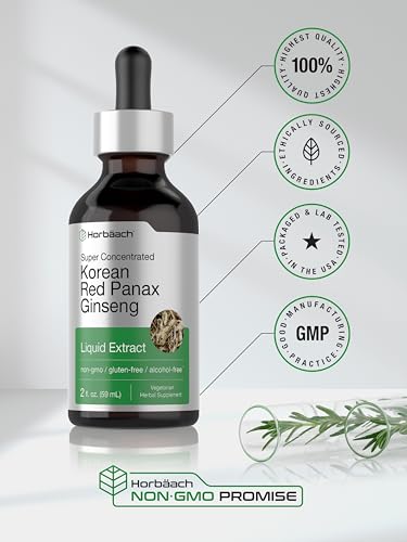 Horbäach CL17301 Korean Red Ginseng | 2 Fl Oz Liquid Extract | Panax Ginseng | Vegetarian, Non-Gmo, Gluten Free Supplement thumb #5