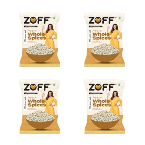 Image of Zoff White Sesame Seeds - Nutty Flavor, Nutrient-Rich Till Seed Superfood Handpicked for Maximum Taste & Quality - Sesame Seeds 400gm