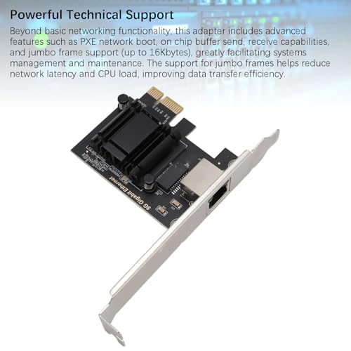 Tarjeta de Red PCIe 5 Gbps, Adaptador de Red PCIe a RJ45, Tarjeta NIC PCIe de Alta Velocidad para Windows 10 y 11, Linux, Interfaz PCIe x1 3.1 miniatura 2