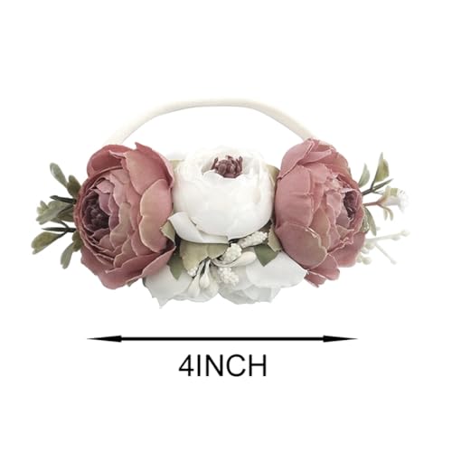 Image of BGFKS Baby Girl Tutu Dress Elegant Lace Pom Pom Flutter Sleeve with Flower Headband Set
