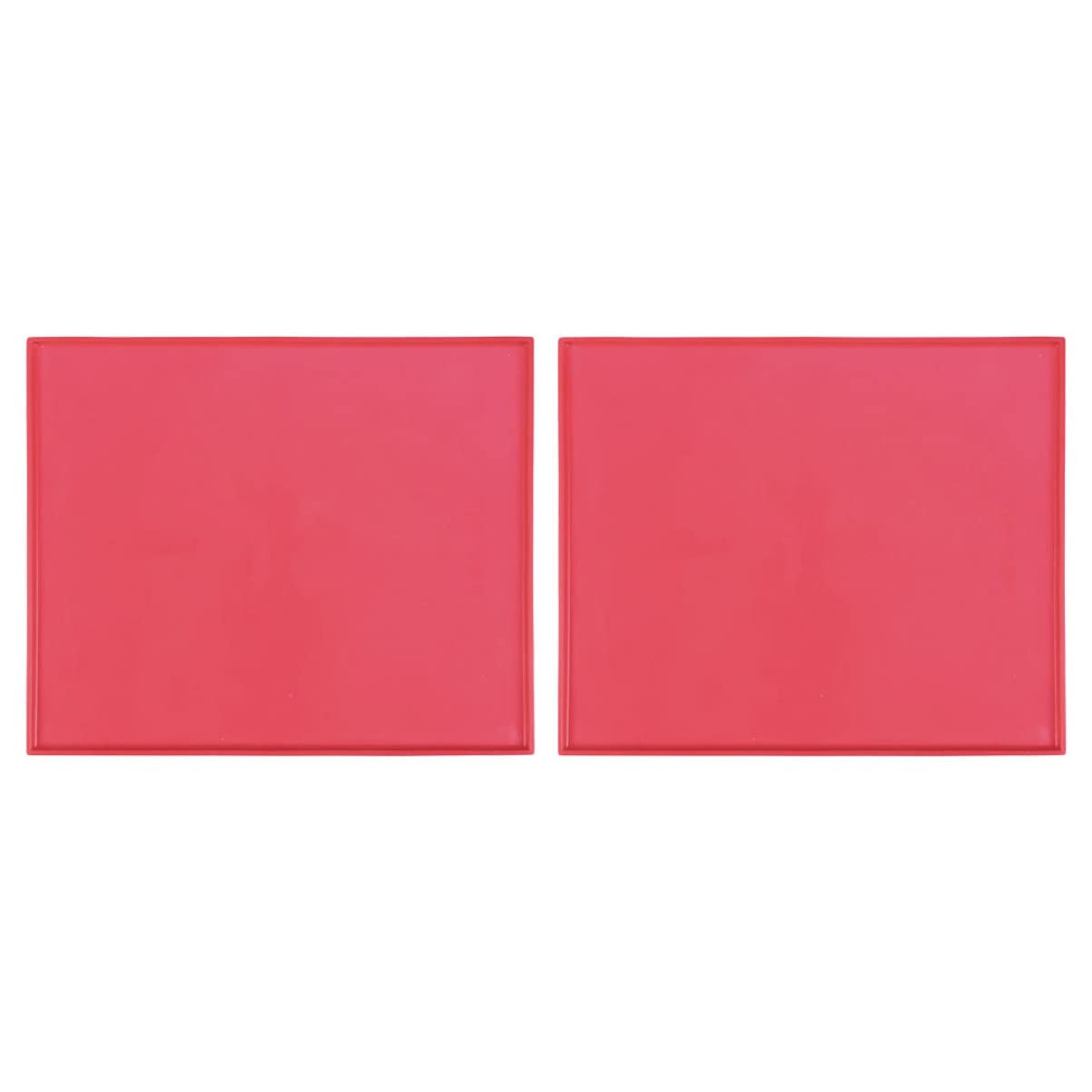 ERINGOGO 2Pcs Pet Feeding Mat Non Skid Dog Cat Food Bowl Pad Durable Pet Dish Mat with Raised Edges Easy to Clean Puppy Feeding Placemat