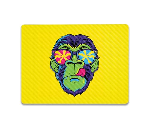 Image of MightySkins Carbon Fiber Skin Compatible with Microsoft Surface Laptop Go 3 (2023) Full Wrap Kit - Hypno Chimp | Protective, Durable Textured Carbon Fiber Finish | Made in The USA