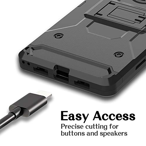 Leptech Compatible With Coolpad Legacy Case, Kickstand Series Full Body Heavy Duty Armor Protective Phone Cover Case For Coolpad Legacy 2019 (Black) #TOP5