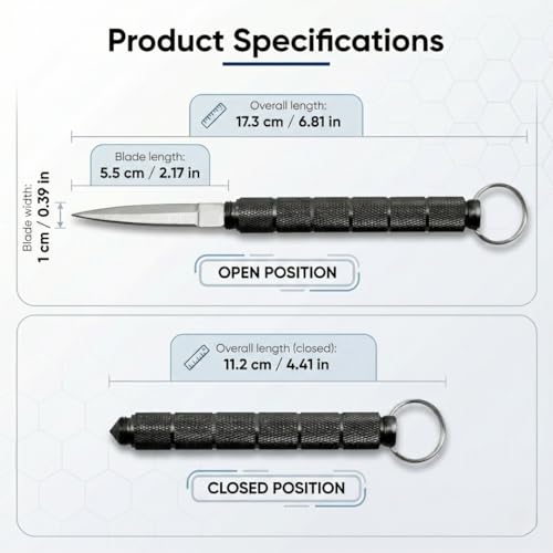 Image of ASIRA Stainless Steel Keychain Utility Cutter | Compact EDC Tool | Black