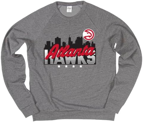 Blue 84 Atlanta Hawks NBA Officially Licensed Tri-Blend Crewneck Sweatshirt Flyl
