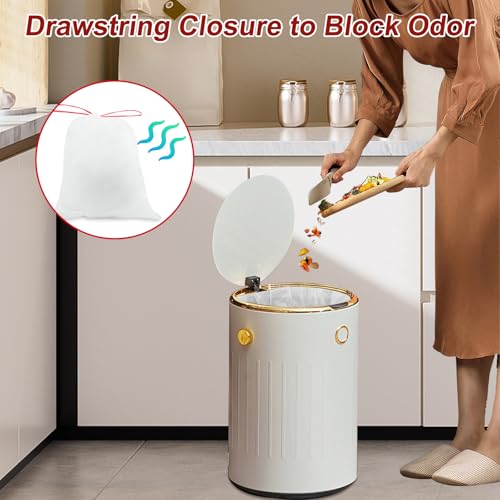 Image of O2frepak 8 Gallon Drawstring Tall Kitchen Trash Bags,Clean Fresh Scent and Heavy Duty Garbage Bags(100 Count,50x60cm)
