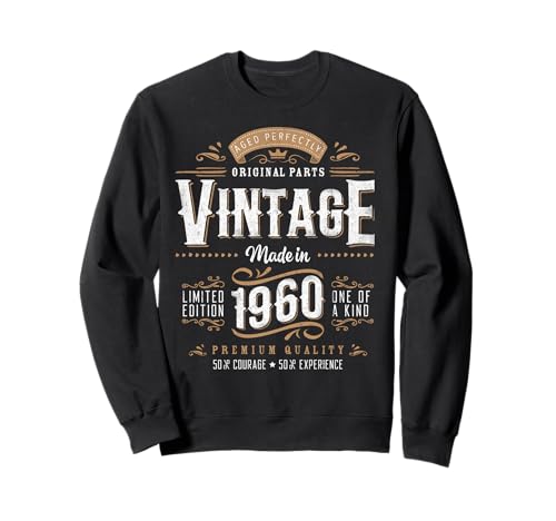 Vintage 1960 65 regalos de cumpleaños mujeres hombres 65 años Sudadera