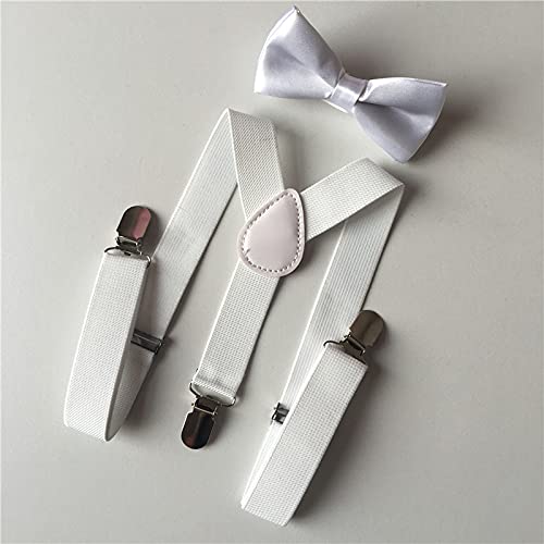 Tirantes Conjunto de Pajarita con Tirantes elásticos for niños, Traje a Juego for niño y niña, Pajarita, Traje de Boda, cinturón Ajustable con Espalda en Y (Color : 3)