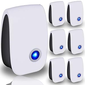 Ultrasonic Pest Repellent Indoor, Pest Control for Rodents, Mosquitoes, Ants, Cockroaches, Rat, Mice, Fleas, Beetles and Other Insects, Non-Toxic, Safe for Humans, Home, Office, Hotel (6 Packs)