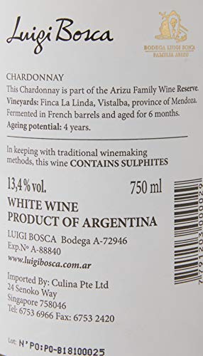 Vinho Branco Luigi Bosca Chardonnay 2018