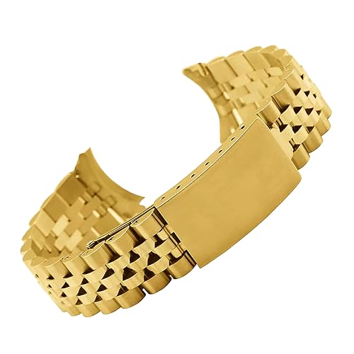 Image of WAMD Solid Stainless Steel Curved Jubilee-Style Watch Straps