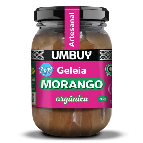 Geleia Orgânica Artesanal de Morango Zero Açúcar Umbuy Orgânicos 260G