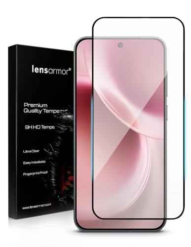 Image of Lensarmor Compatible with Vivo X300 Tempered Glass Screen Protector, 0.15mm Ultra Thin, 9H+, Military Grade, Ultrasonic Fingerprint Compatible, Re-Register Biometrics, HD Clear & Case Friendly
