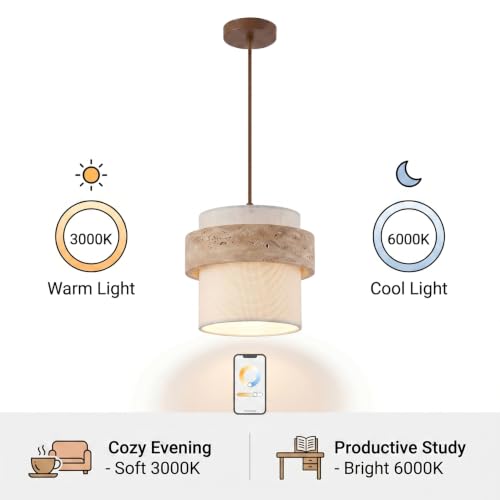 Lámpara colgante WABI Sabi para techos pequeños con luz regulable 5
