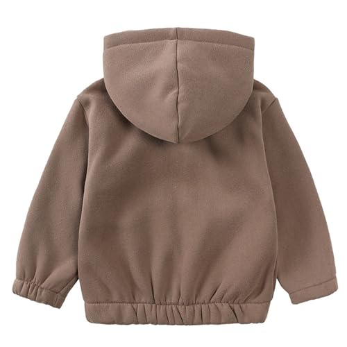 Kids Outfit Soft Cotton Warm Crewneck Long Sleeve Hooded Solid Color Sweatshirt Sweatsuit For Boys Or Girls4