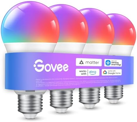 Govee Bombilla LED E27 Inteligentes WiFi y Bluetooth, Compatible ...
