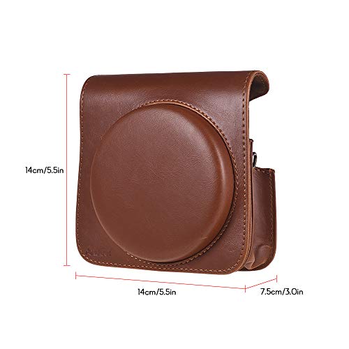 Docooler Andoer Estojo Protetor Bolsa De Couro Pu Com Alça Ajustável Para Fujifilm Instax Quadrado S