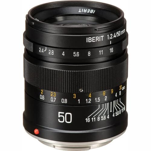 KIPON キポン 単焦点レンズ IBERIT イベリット 50mm f / 2.4レンズfor Sony Frosted Black((つや消し ブラック)