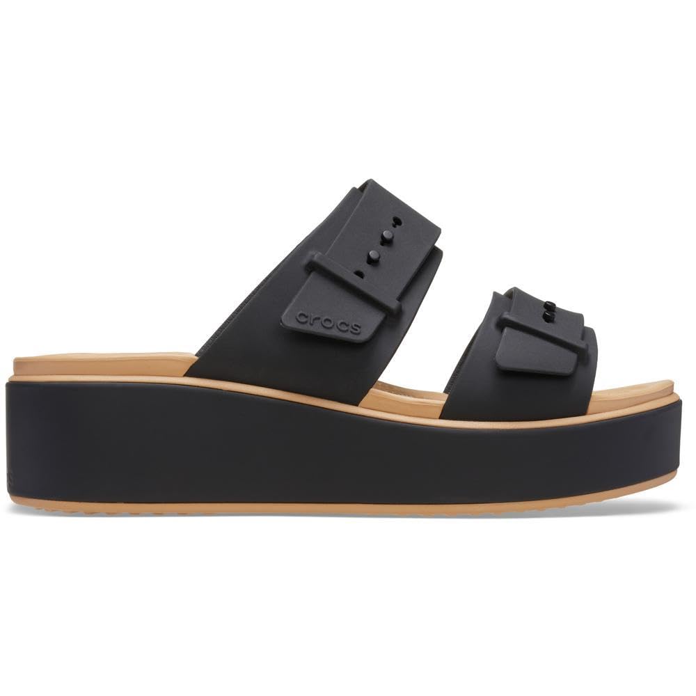 Crocs Brooklyn Buckle Matte Wrap Low Wedge, Sandalias con cuña Mujer