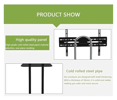 Soporte móvil para TV con altura ajustable y ruedas miniatura 6