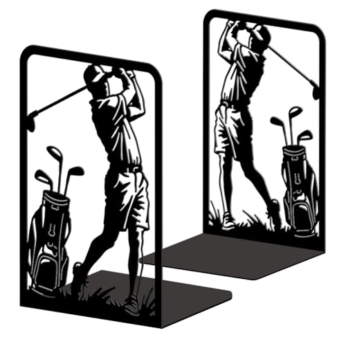 Golf Theme Metal Bookends for Shelves
