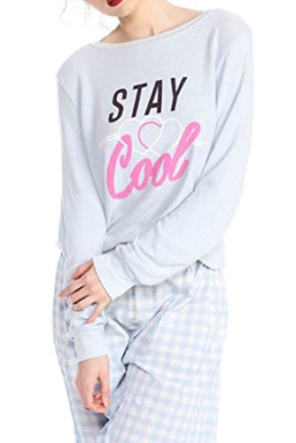 Wildfox - Stay Cool Baggy Beach Jumper Sweatshirt - Light Blue Iris - S